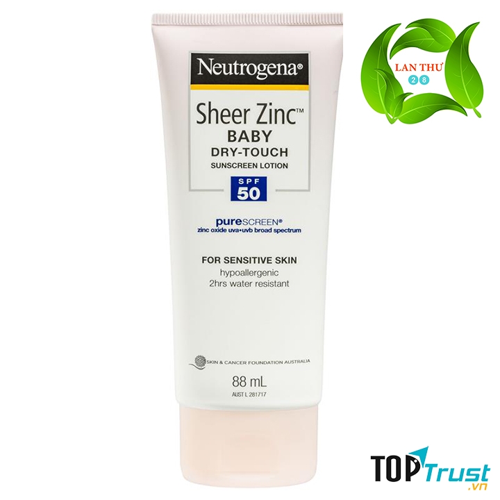 Neutrogena Sheer Zinc Baby Sunscreen Lotion SPF50