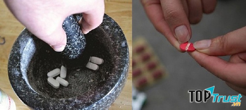 Nghiền nát ra uống