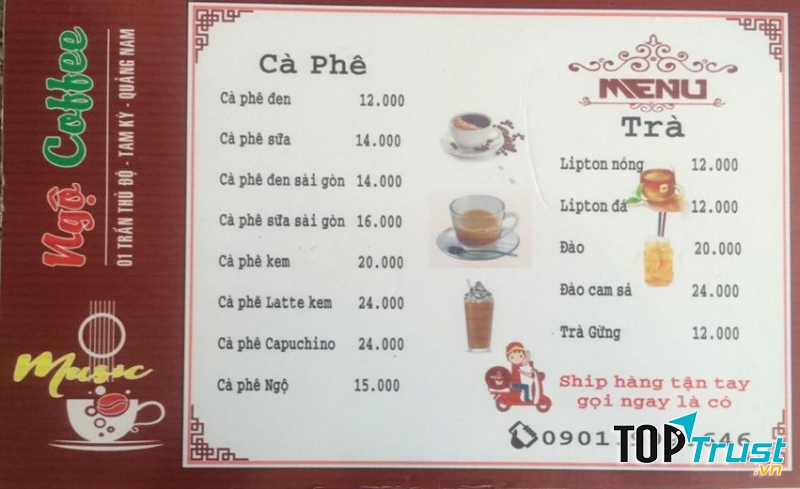 Menu Ngộ Coffee