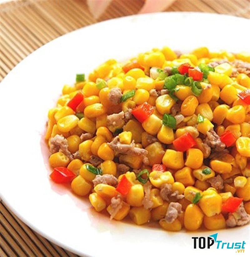 Ngô xào thịt heo