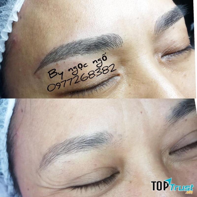 Ngọc Ngố điêu khắc chân mày