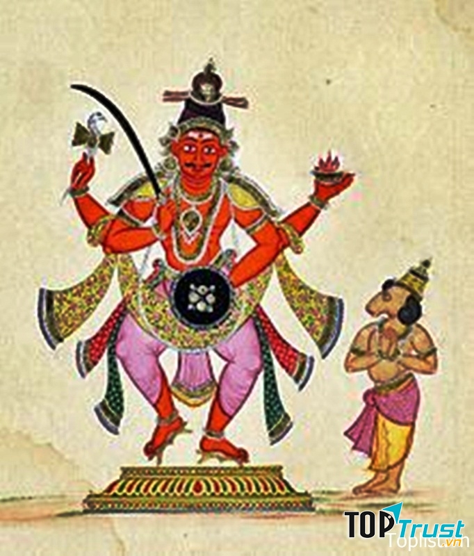 Vị vua Prajapati Daksha (hình nhỏ bên cạnh)