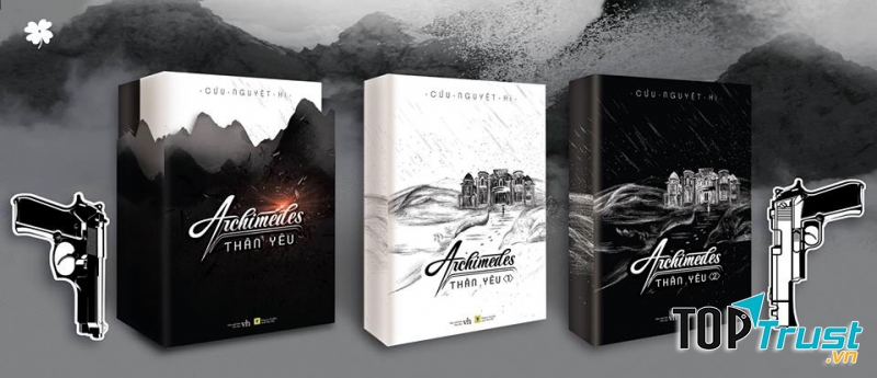 Bìa bộ truyện Archimedes thân yêu được xuất bản tại Việt Nam
