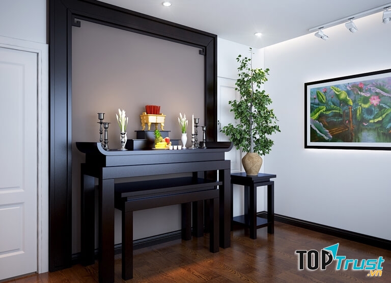 Ánh sáng trong phòng thờ góp phần quan trọng trong việc tạo ra không khí, ý nghĩa khi hành lễ