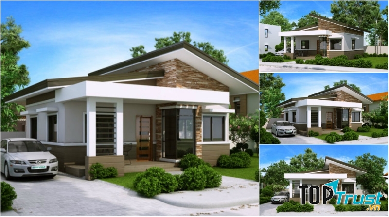 Ngôi nhà mái thái này có đủ đẹp chưa nào? Nên để một chút sân vườn để ngôi nhà bạn không bị bí nha.