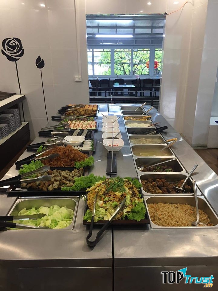 Menu buffet đa dạng, hấp dẫn