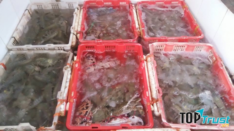 Nguyên liệu hải sản tươi sống tại nhà hàng Hoa Lan