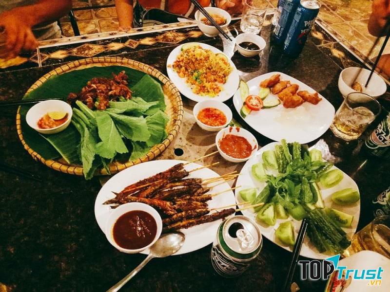 Các món nướng Nhà hàng Quang Rọm