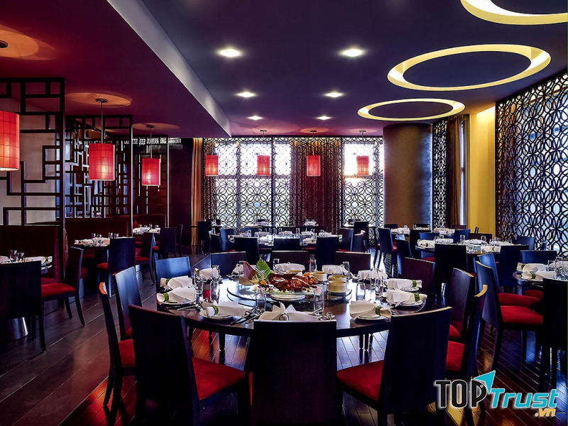 Không gian đậm chất Trung hoa của nhà hàng