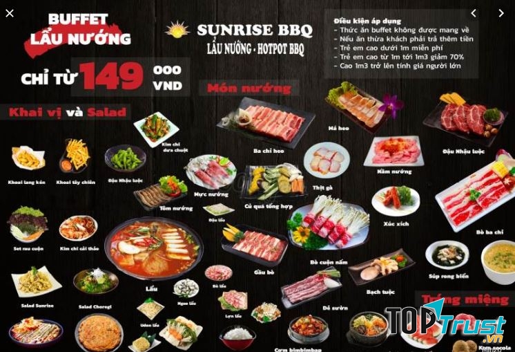 Nhà hàng Sunrise – BBQ & Hotpot – Bạch Đằng