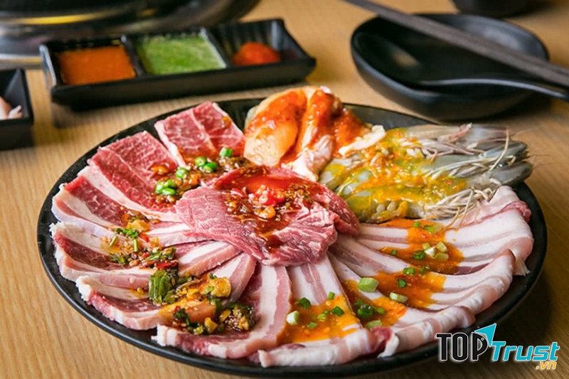 Món ăn tại Thái BBQ Buffet được đánh giá là chất lượng với mức giá khá rẻ