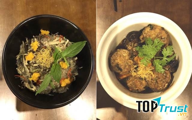 Đơn giản mà vô cùng bắt mắt với món chay ở Nhà Hàng Tiên Chay