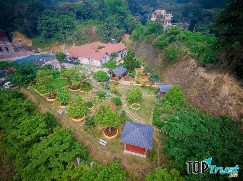 Nhà hàng Xanh chụp từ trên cao