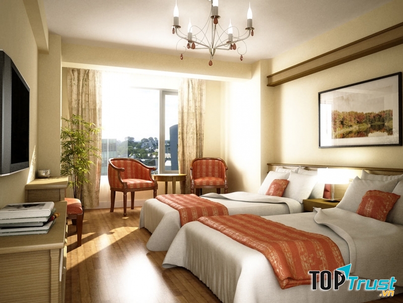 Các phòng ốc rất hiện đại và đầy đủ