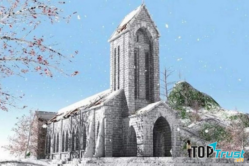 Nhà thờ Sa Pa vào buổi sáng mùa đông