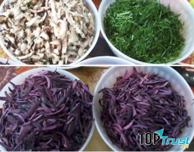 Nguyên liệu món nham Thái Nguyên