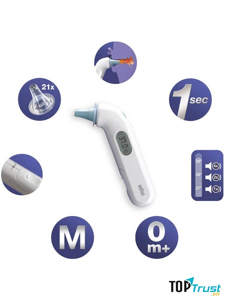 Nhiệt kế hồng ngoại đo tai Braun ThermoScan 3