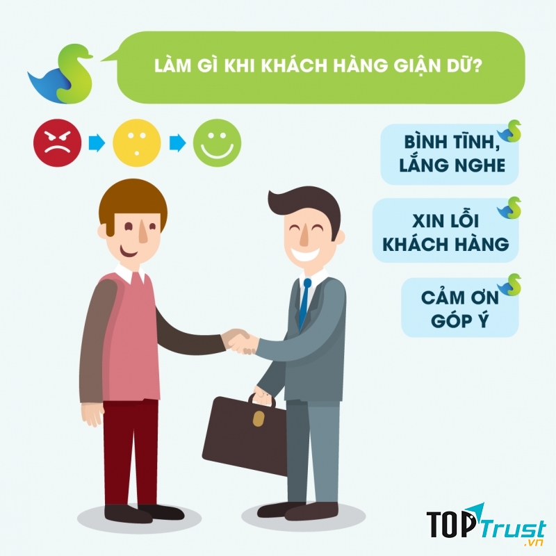 Tư vấn khách hàng một cách nhiệt tình và niềm nở