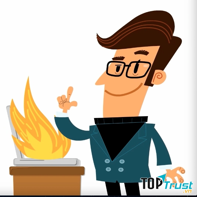 Nhìn chăm chăm vào slide