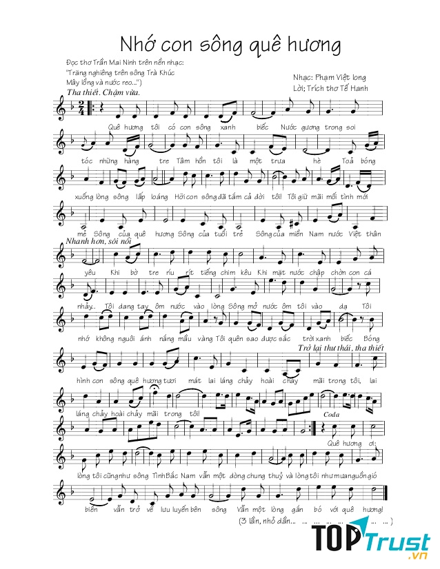 Bài thơ được phổ thành nhạc