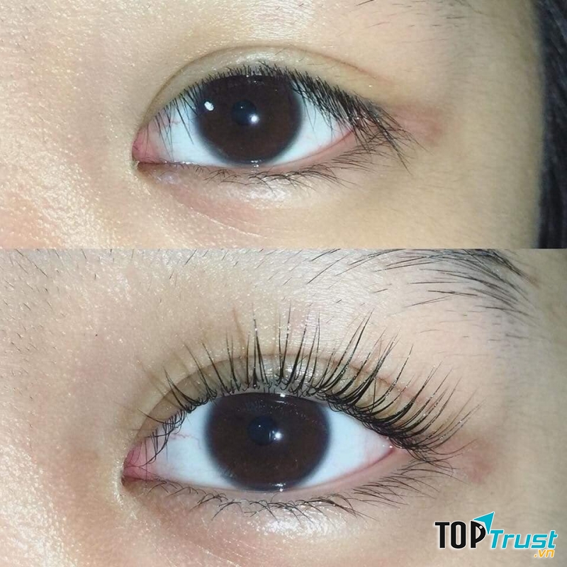 uốn mi kéo dài sợi tại Nhung Jin