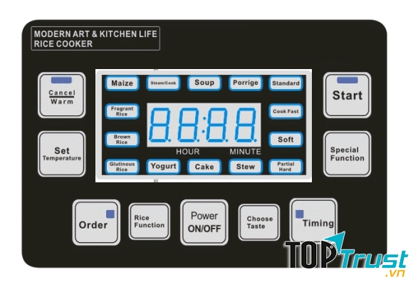 Nồi cơm điện tử Mishio 2L (Trắng)