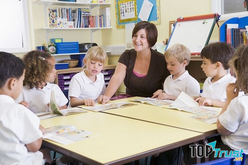 Học tiếng trong môi trường tốt để có ý chí phấn đấu.