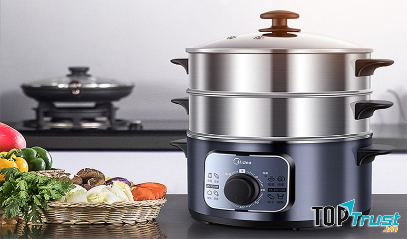 Nồi hấp điện 3 tầng Midea MZ-ZG26EASY401