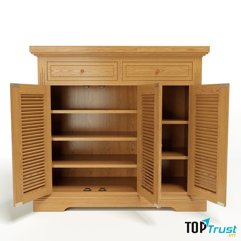 Mẫu tủ cánh mở nhiều ngăn bằng gỗ sồi nhập Mỹ ở Nolulu