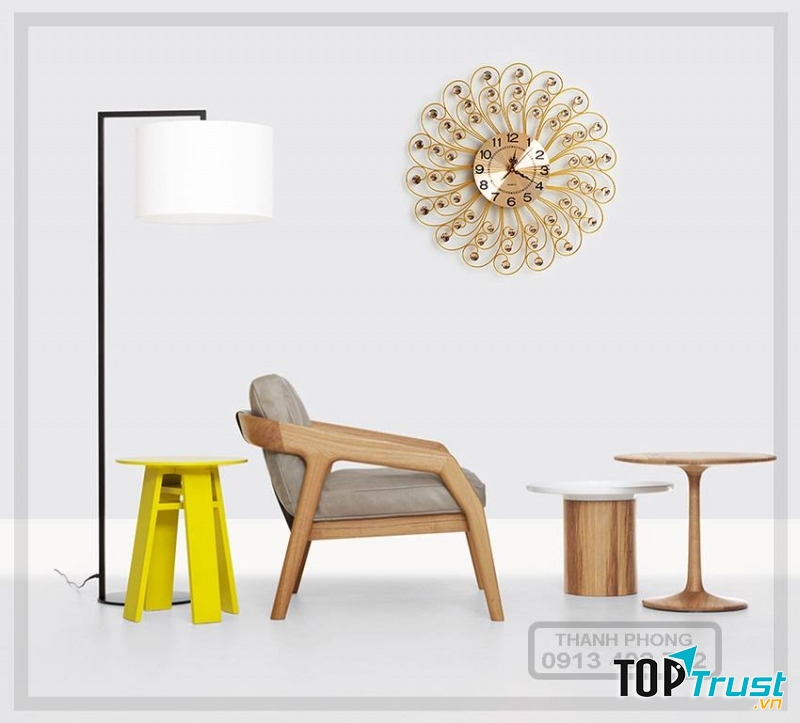 Tranh đồng hồ đính đá