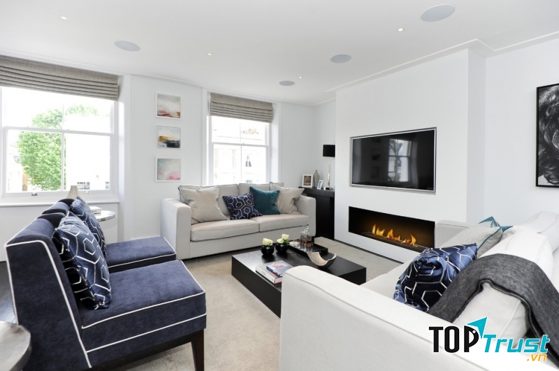 Nội thất tông màu trắng-đen mang đến một phong cách hiện đại, sang trọng