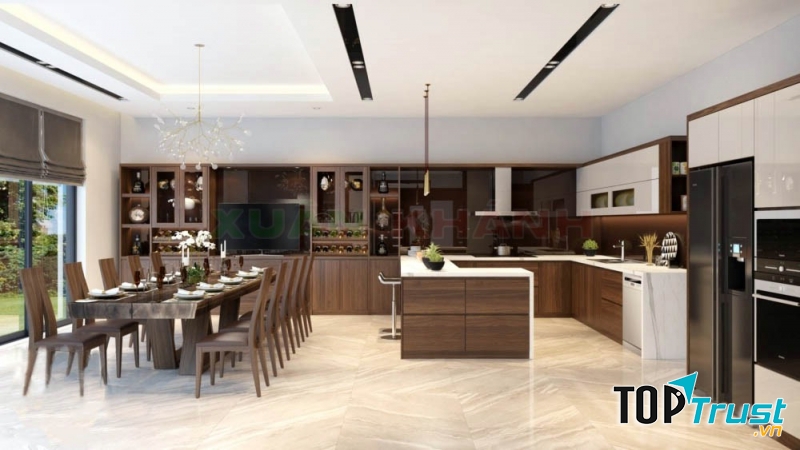 Thiết kế nội thất cho căn hộ rộng.