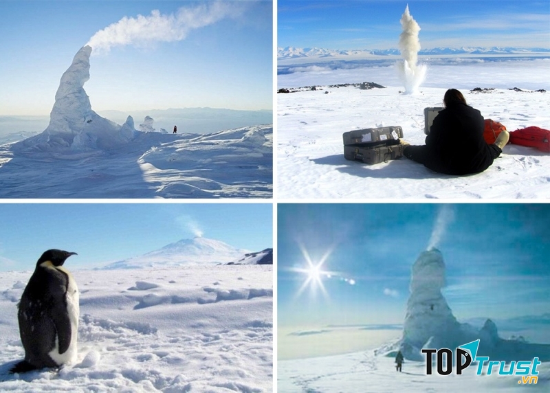 Núi lửa ở Nam Cực và những trận phun trào tuyết