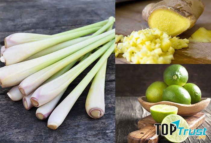 Nước chanh, sả, gừng