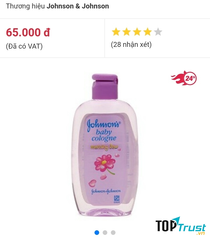 Nước hoa hương ban mai Johnson's baby 125ml