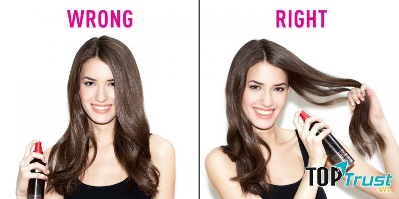 Sử dụng keo xịt tóc sai cách có thể làm bạn nổi mụn