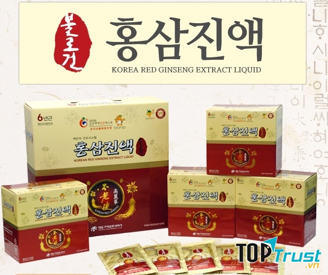 sản phẩm mang lại sự tiện dụng và cung cấp những dưỡng chất cho cơ thể được chiết xuất từ nhân sâm hàng quốc 6 năm tuổi.
