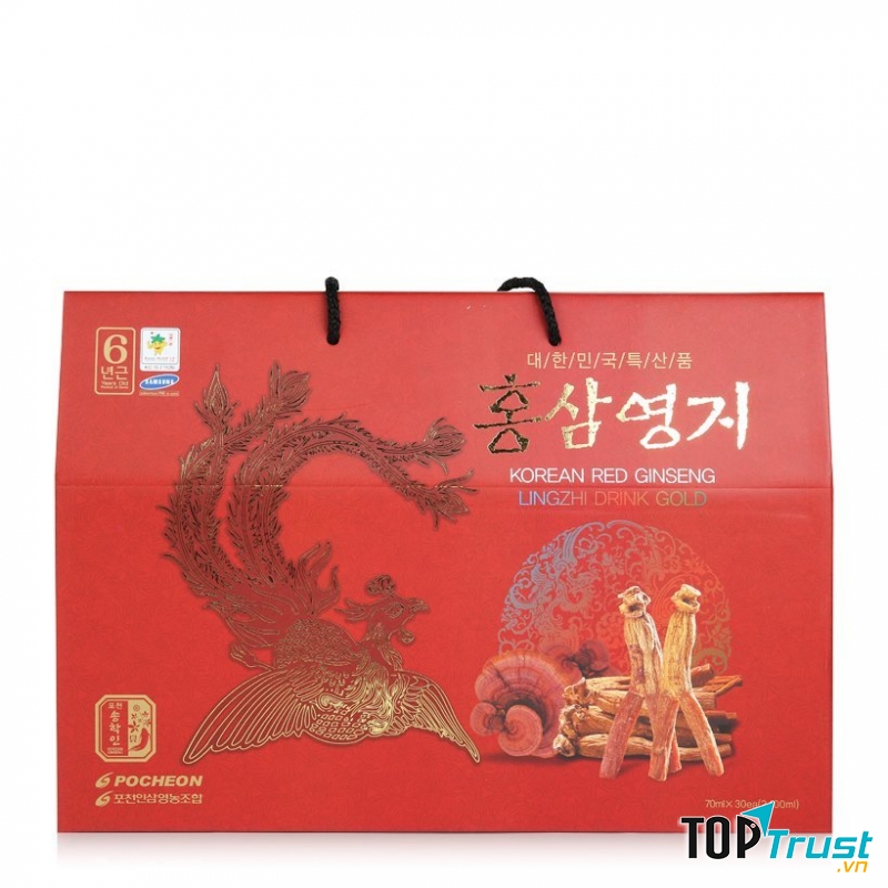 Nước Hồng Sâm Linh Chi Pocheon 30 Gói Màu Tím Hàn Quốc Chính Hãng: