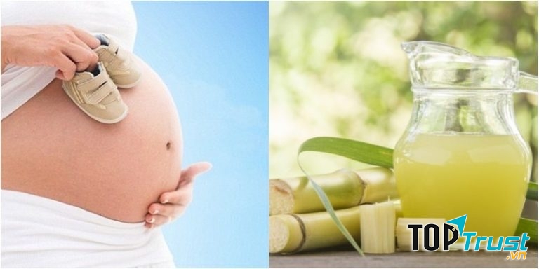 Nước mía có lợi cho bà bầu.