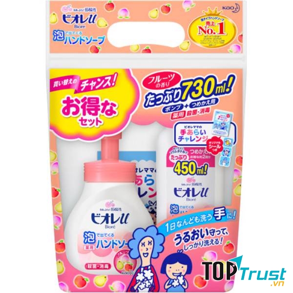 Nước rửa tay khử vi khuẩn Biore Nhật Bản