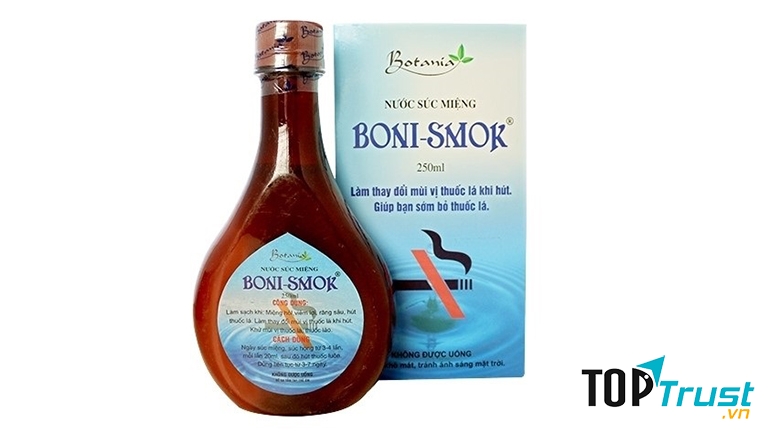 Nước súc miệng cai thuốc lá Boni smok