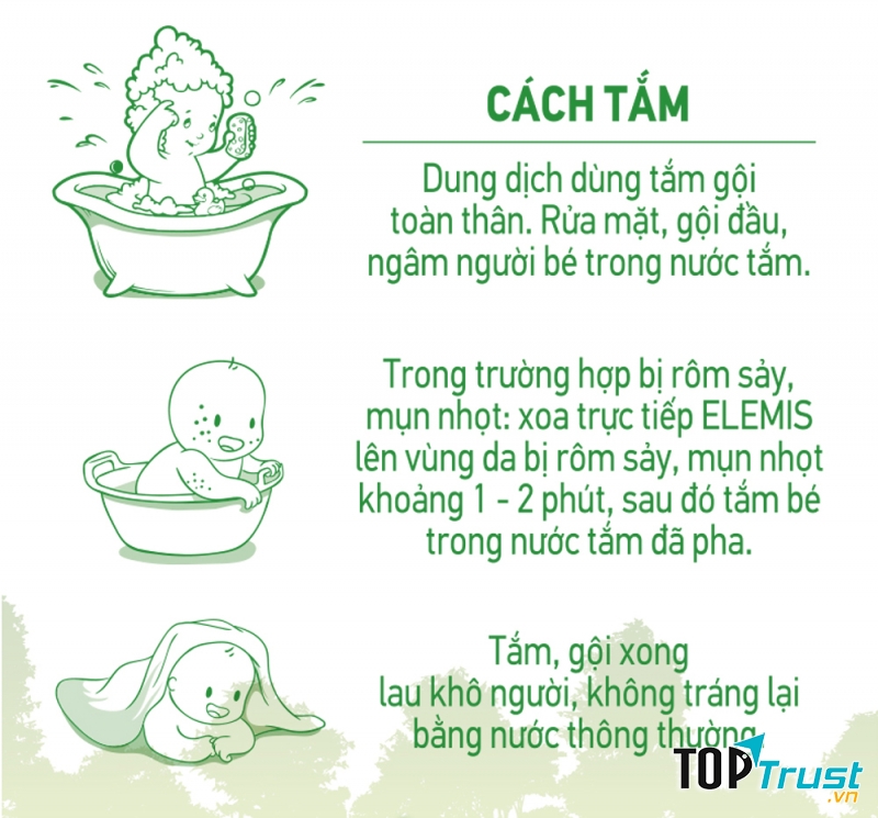 Các bước tắm gội với Elemis