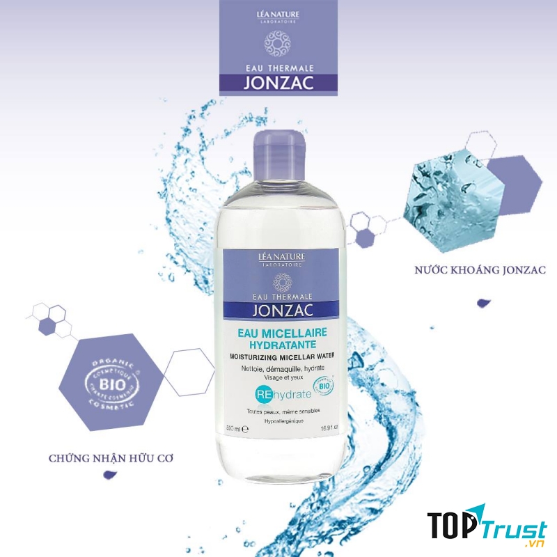 Nước tẩy trang cung cấp nước Eau Thermale Jonzac Rehydrate Moisturizing Micellar Water