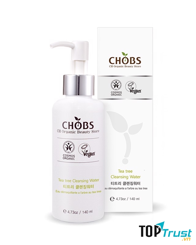 Nước tẩy trang từ trà xanh organic Chobs Tea Tree Cleansing Water