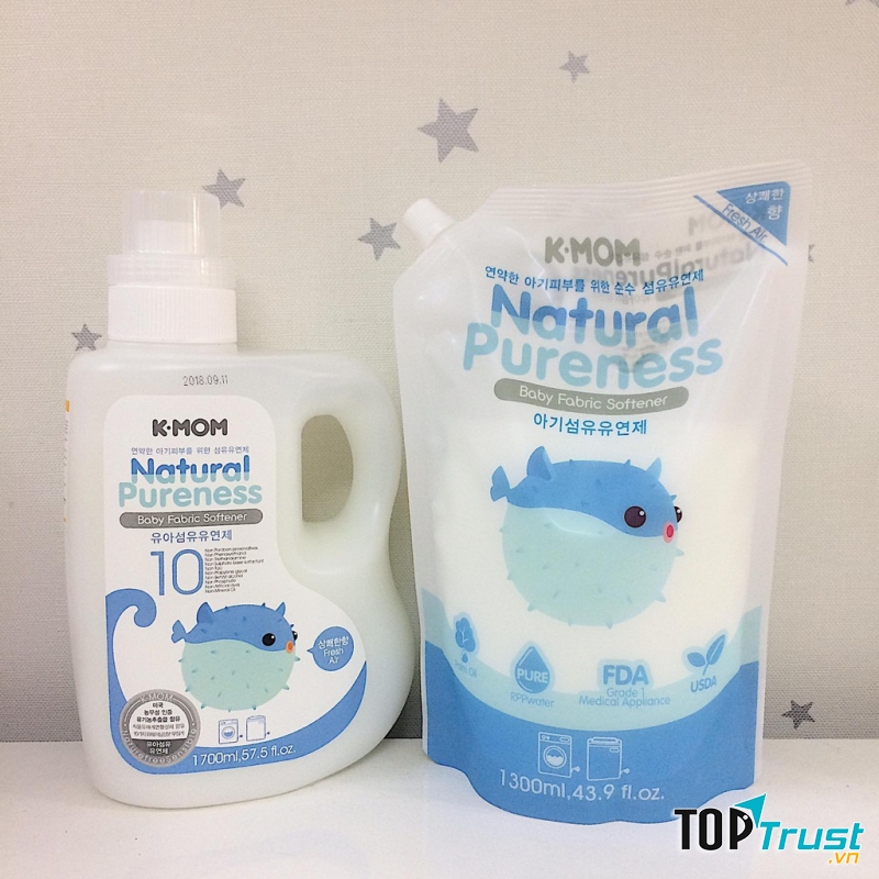 Nước xả vải sơ sinh hữu cơ (organic) K-Mom Hàn Quốc