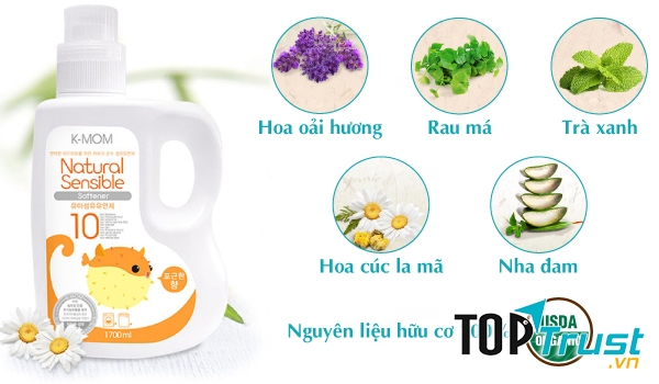 Nước xả vải hữu cơ K-mom Hàn Quốc