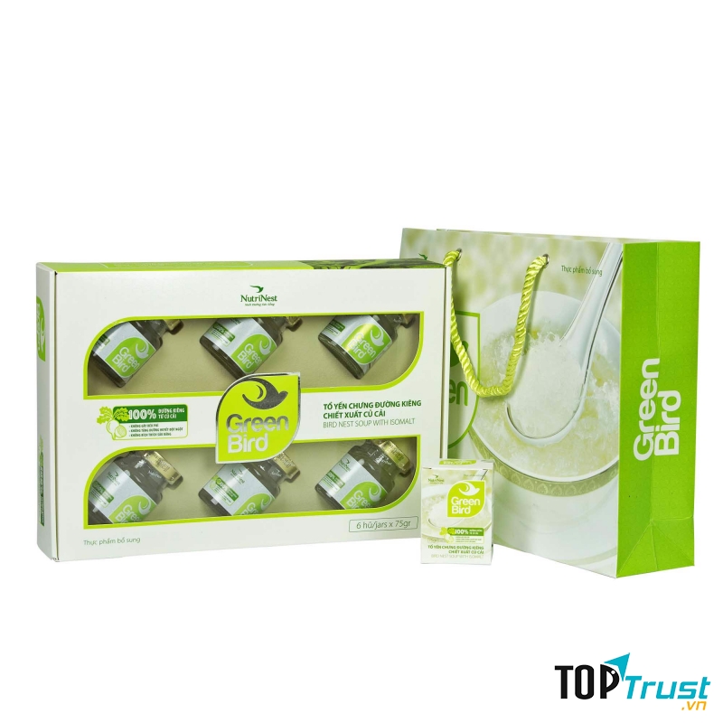 Nước Yến Sào Chưng Đường Kiêng Green Bird