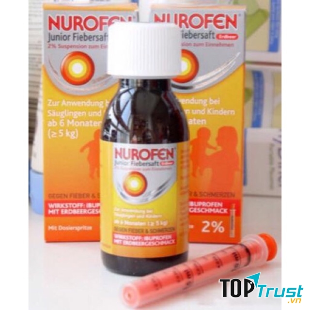 NUROFEN ĐỨC – SIRO HẠ SỐT CHO BÉ VỊ CAM
