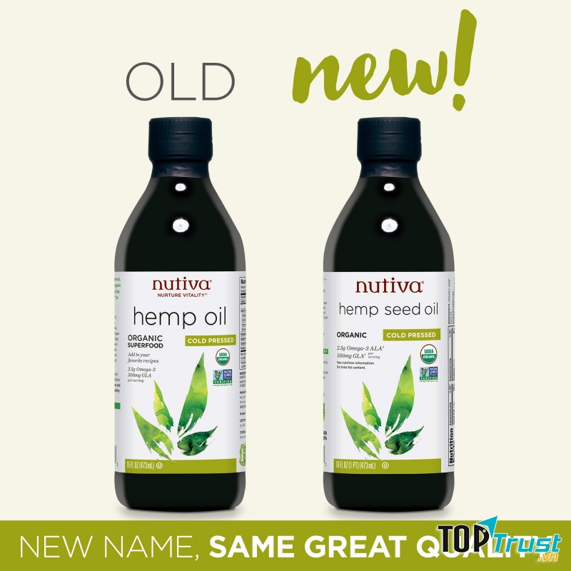 Nutiva’s Organic Cold Pressed Hemp Oil