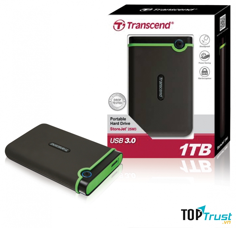Ổ cứng di động  Transcend StoreJet 25M3 1 TB USB 3.0